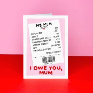 Home Funny Mothers Day Card Priceless Mum Receipt Theme 300x300